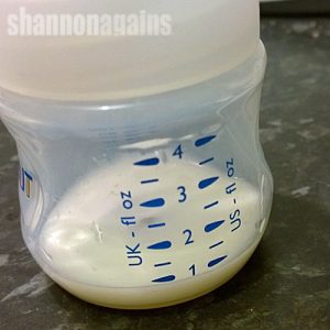 A tiny bit of pumped milk