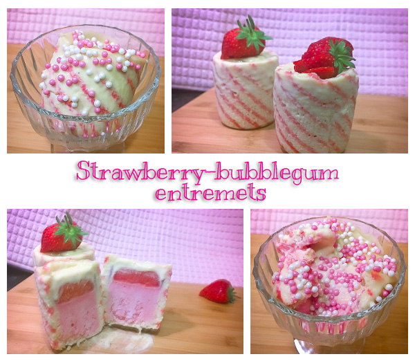 strawberry bubblegum entremets