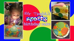 Mr Tumble's spotty birthday cake