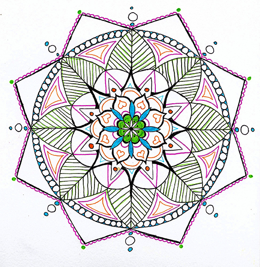 Peek inside my sketchbooks: zentangles and mandalas