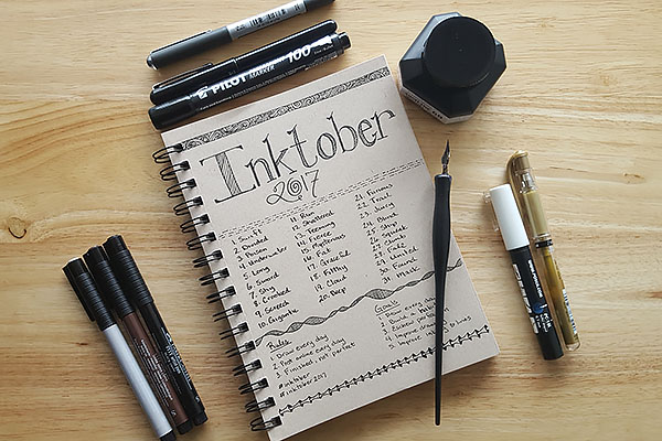 Inktober 2017 supplies 2